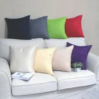 Fityle Bright Color Pillow Cases Velvet Decorative Square Throw