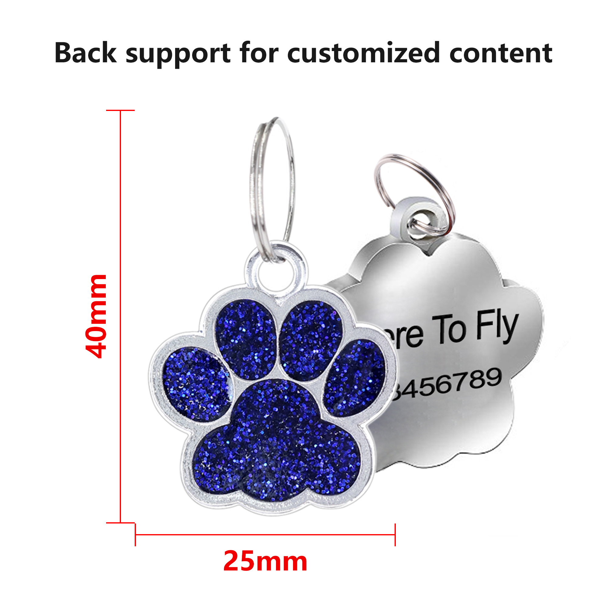 1 PC cá nhân khắc mèo cưng thẻ tên tùy chỉnh Dog ID tag Phụ KiệN Cổ Áo tên nơi chống mất Mặt dây chuyền móc khóa kim loại