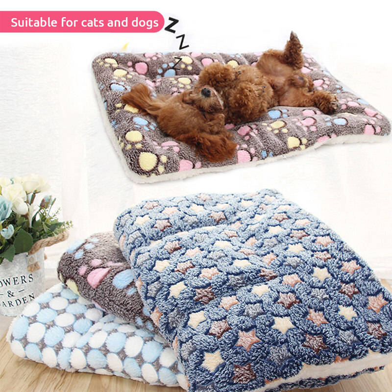 Pet Chăn Chó Giường Mèo Mat Mềm San Hô Lông Cừu Mùa Đông Dày Giường Ngủ Ấm Cho Nhỏ Vừa Chó Mèo