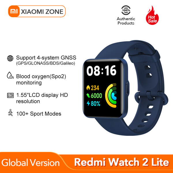 [World Premiere] Đồng Hồ Thông Minh Xiaomi Redmi 2 Lite Đồng Hồ Thông Minh Bluetooth Mi Band 1.55 Inch HD GPS Vòng Đeo Tay Thể Thao Đo Nồng Độ Oxy Trong Máu