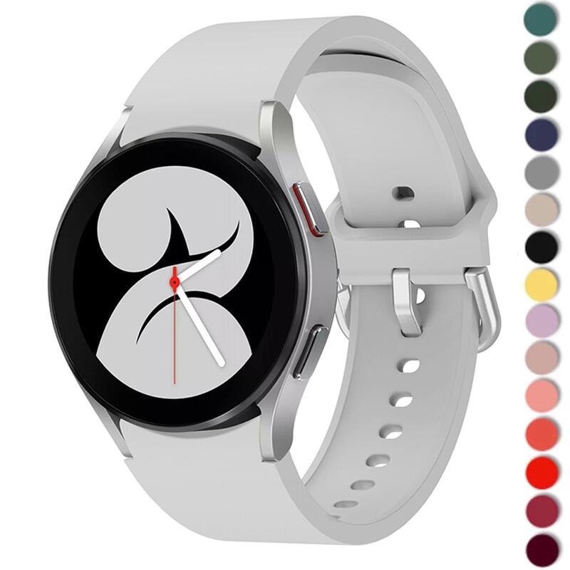 Leather Strap For Samsung Galaxy Watch 4 Classic 46mm 42mm 44mm 40mm No Gaps Siliconeleather 5709