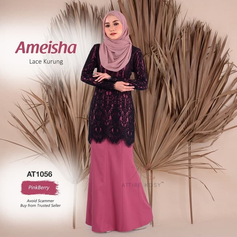 baju kurung moden lace prada