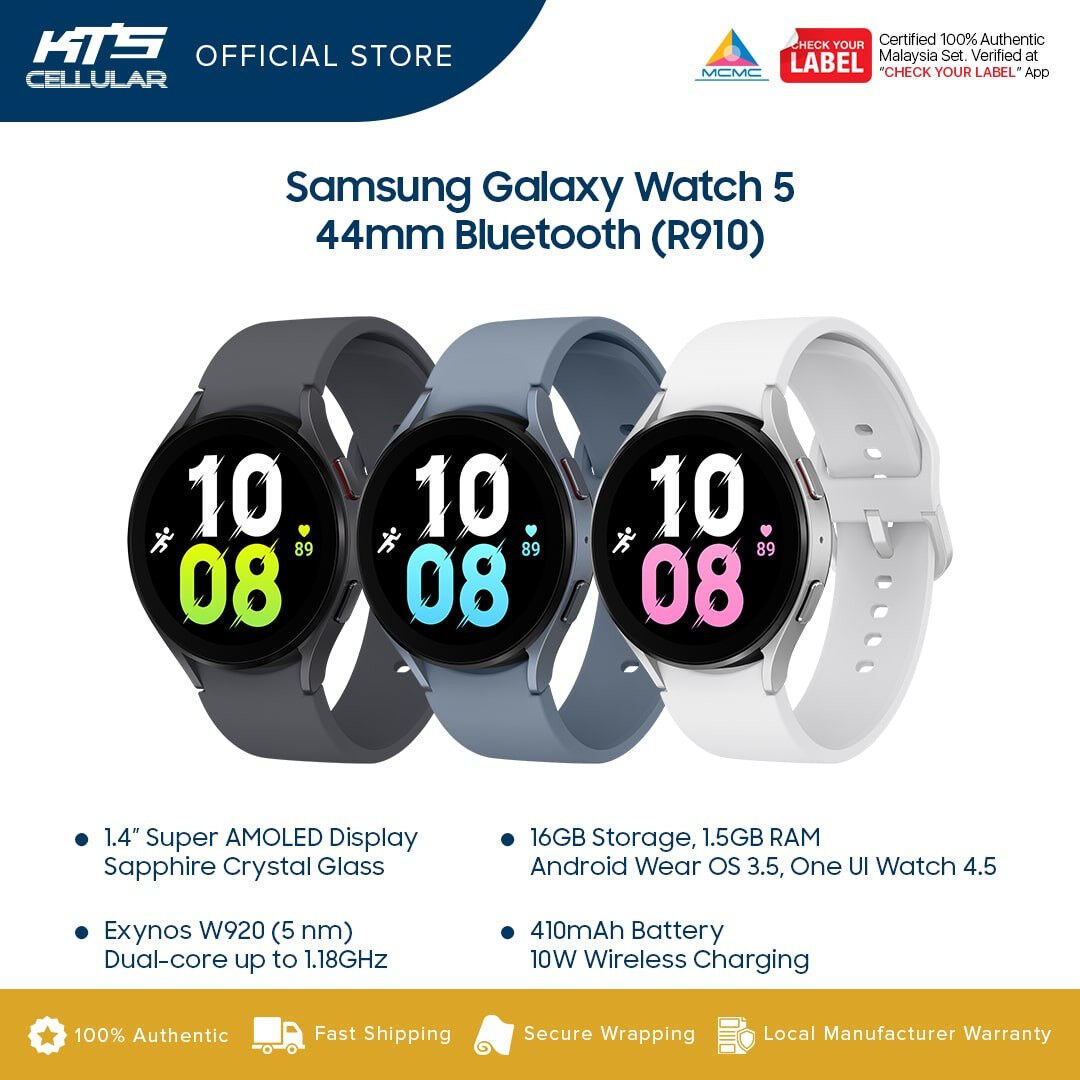 [READY STOCK] Samsung Galaxy Watch 5 Bluetooth 44mm Smartwatch (R910
