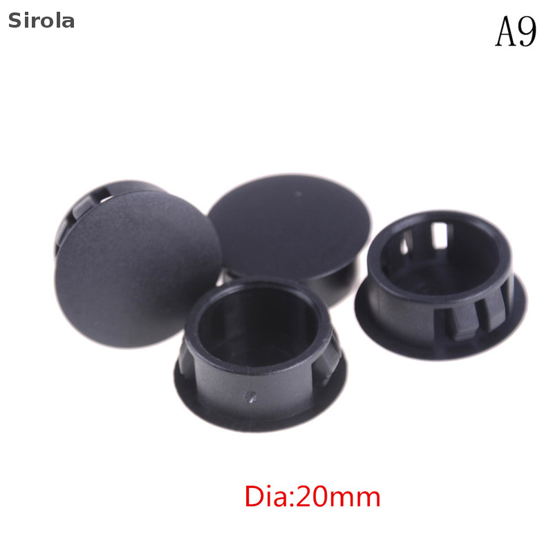 [Sirola] 4 cái nắp nắp bịt đầu ống cắm lỗ ống tròn bằng nhựa màu đen rất nhiều