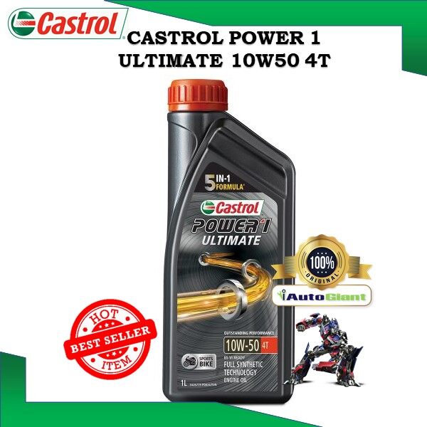 CASTROL POWER 1 ULTIMATE 4T 10W50 L (FULLY SYN) (100% ORIGINAL) | Lazada