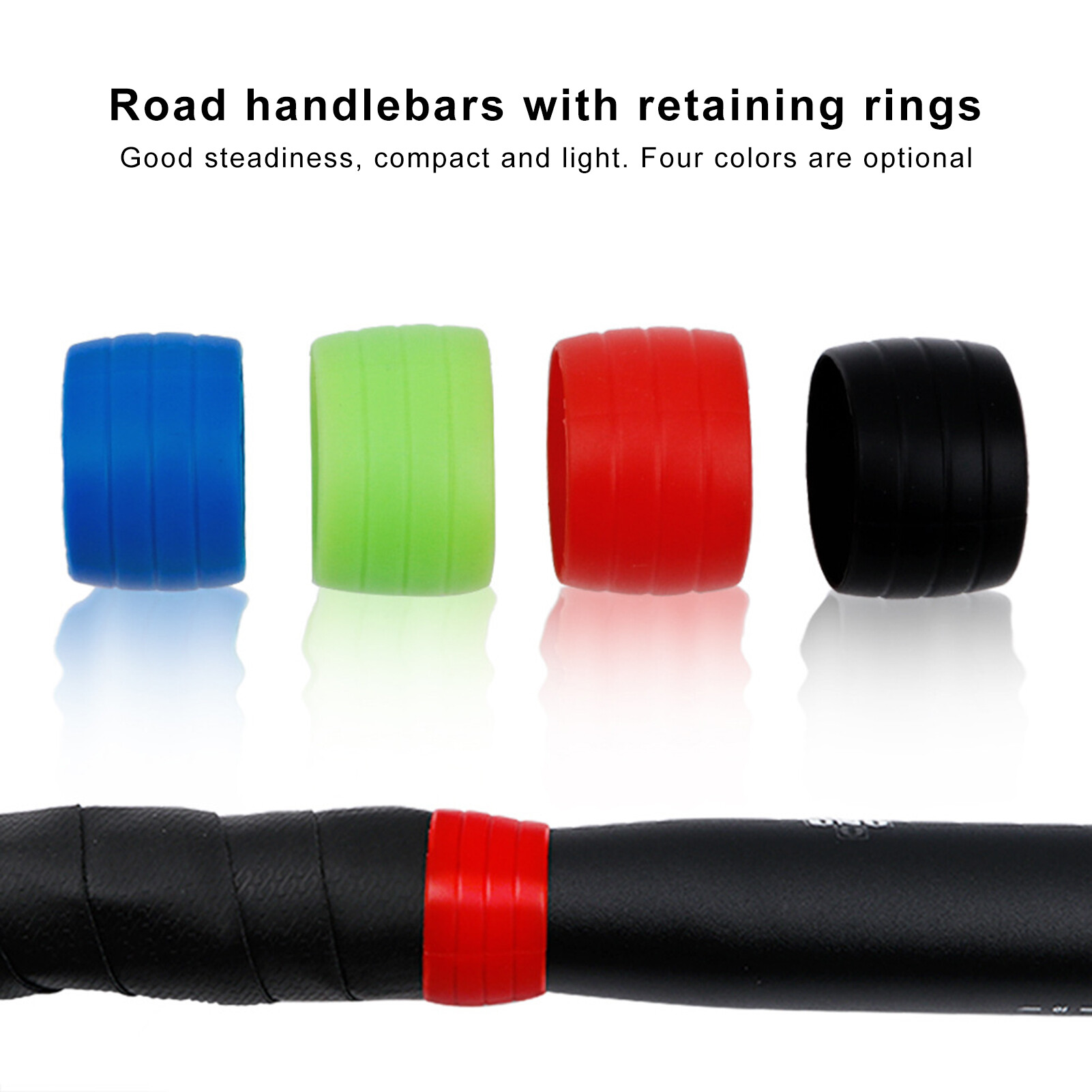 Ghxdryuru 1 Pair Bar Tape Fix Ring Scratch Resistant Protective Silicone Anti Slip Handle Strap Fix Ring for Cycling 1 Pair Premium