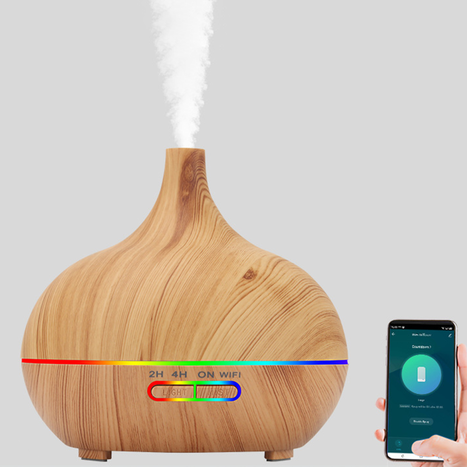 Aromatherapy and Home Fragrance 1 Set 400ML Essential Oil Diffuser Floor Standing Remote Control Voice-Control WIFI Smart Air Purifier for Office