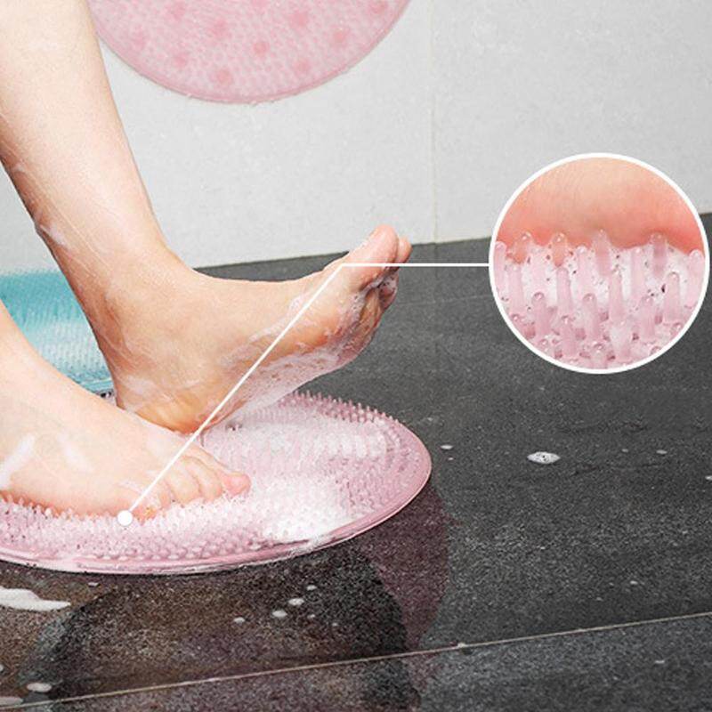 Foot Massage Pad Silicone Rubbing Bath Mat Shower Bathroom Non-slip Brush Cushion Lazy Wash Feet Exfoliating Mat