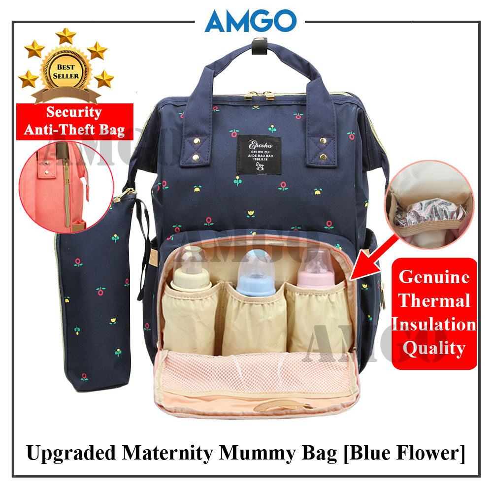 AMGO Red Dot New Upgraded Fashion Mummy Maternity Nappy Bag Anti