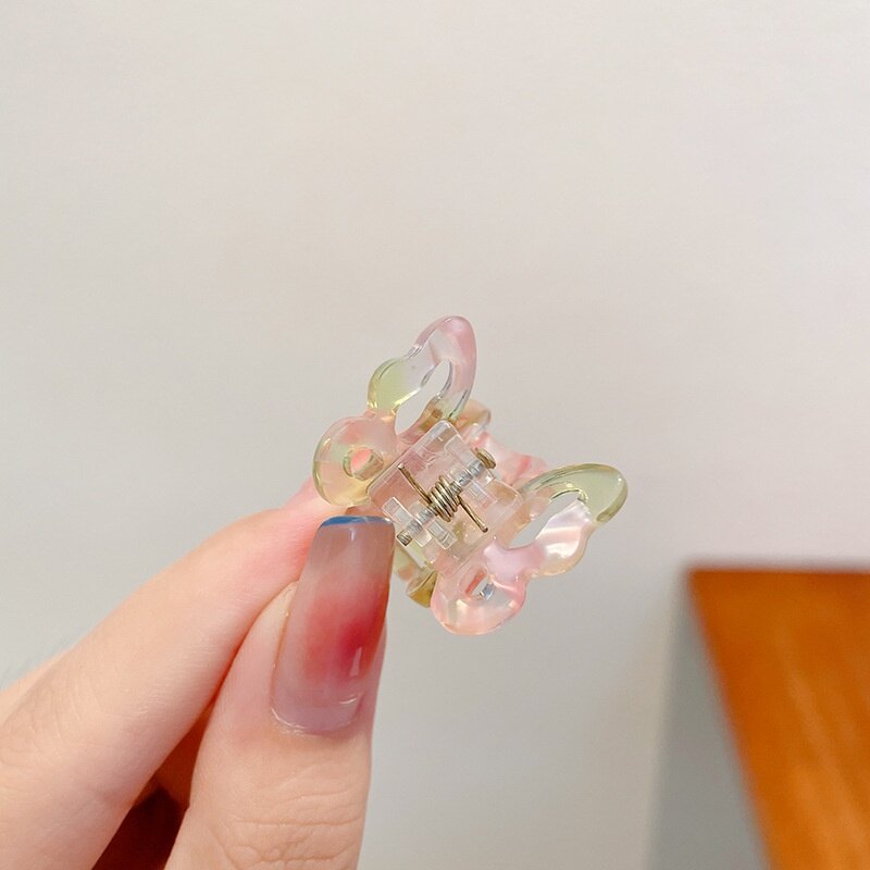 Kẹp Tóc Hình Bướm Acrylic Màu Gradient Thời Trang Hàn Quốc