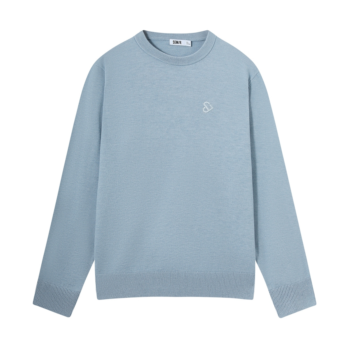 Semir Pullover Sweater for Men in Winter Simple Solid Color Exquisite Urban Commmuting Style Fashionable Casual Sweater