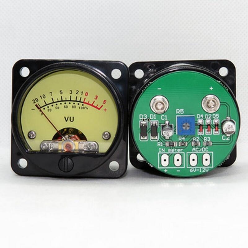2Pcs 45Mm Big VU Meter Stereo Audio Amplifier Board Level Indicator Adjustable With Driver