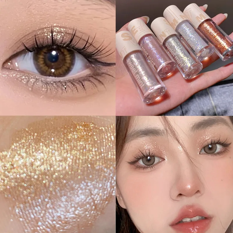 Phấn Mắt Dạng Lỏng Bút Kẻ Mắt Dạng Lỏng Màu Ngọc Trai Lấp Lánh Kim Sa Nằm Làm Nổi Bật Trang Điểm Mắt Sáng Bóng Lâu Trôi