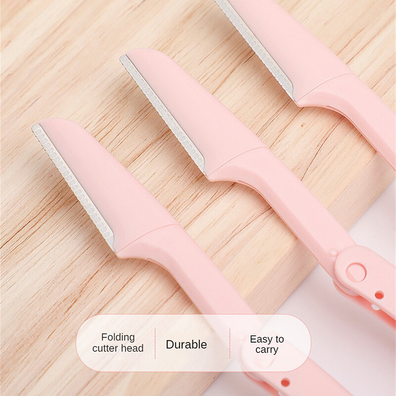 3pcs/set Portable Eyebrow Trimmer Foldable Eyebrow Trimmer Eyebrow Tools