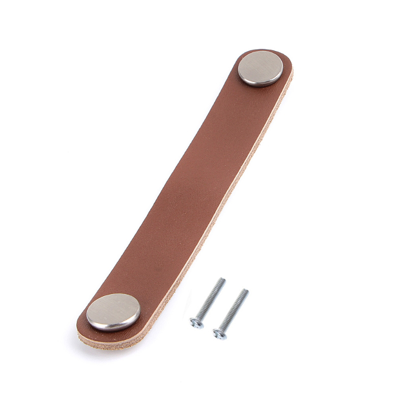 2sql Leather Leather Strap Furniture Hardware Cabinet Cupboard Handle Dresser Drawer Pull Door Kitchen Brown Wardrobe Knobs