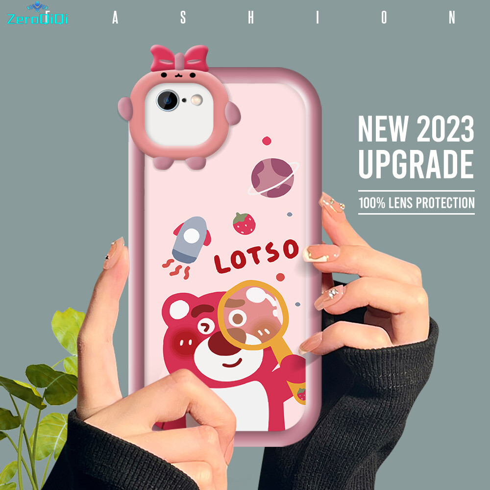 ZeroQiQi Casing Case For iPhone 6 iPhone 6S iPhone 7 Plus iPhone 8 Plus iPhone X iPhone XS iPhone XS MAX Case Cute Lotso Bear Pattern Phone Case Monster Lens Phone Shell Soft Protective Cover Shockproof Cellphone Casing