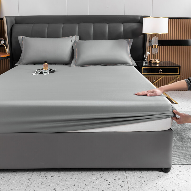 SUNLIGHT HOME Cooling Bedsheet 6 Colors,Solid Color Bed Sheet,Breathable Fitted Bedsheet