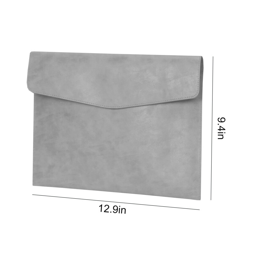 Document Wallets A4 Leather, A4 Document Folder With Press Stud, Business Leather Transparent Wallet A4, Document Organisation For School Office, Homework For Paper, Receipts, Certificates, File Bag, Grey