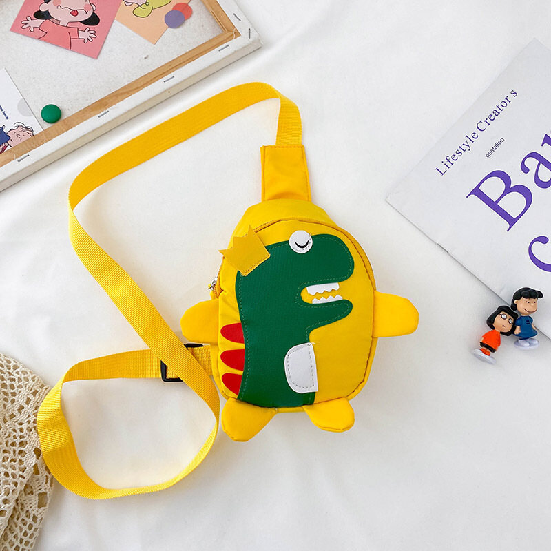 Cute Dinosaur Chest bag for Kids Girl Boys Sling Bag Shoulder Bag Kids Purse Adjustable Shoulder Strap Backpack