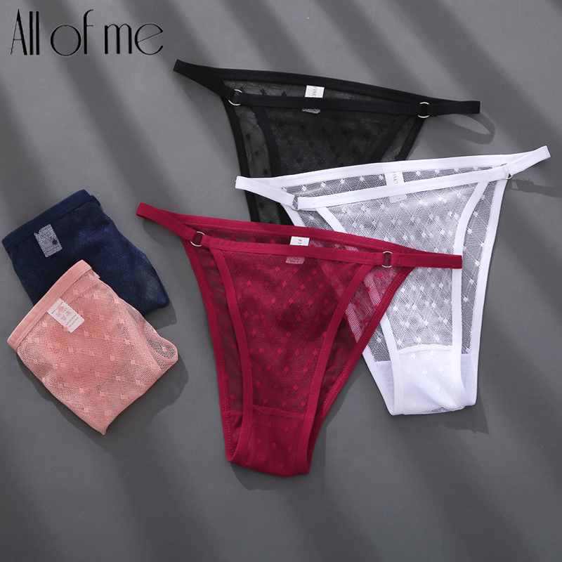 AllOfMe Panties Women's Perspective Panties Sexy Underwear Lace Panties Female Lingerie Briefs Intimate Plus Size M-XXL