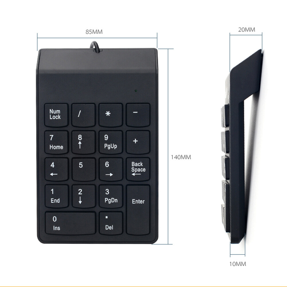 Bàn Phím Số USB Có Dây Miếng Dán Số Mini Mỏng, Bàn Phím Kỹ Thuật Số, 18 Phím Dành Cho Máy Tính Xách Tay iMac/Mac Pro/MacBook/MacBook Air/Pro Máy Tính Để Bàn
