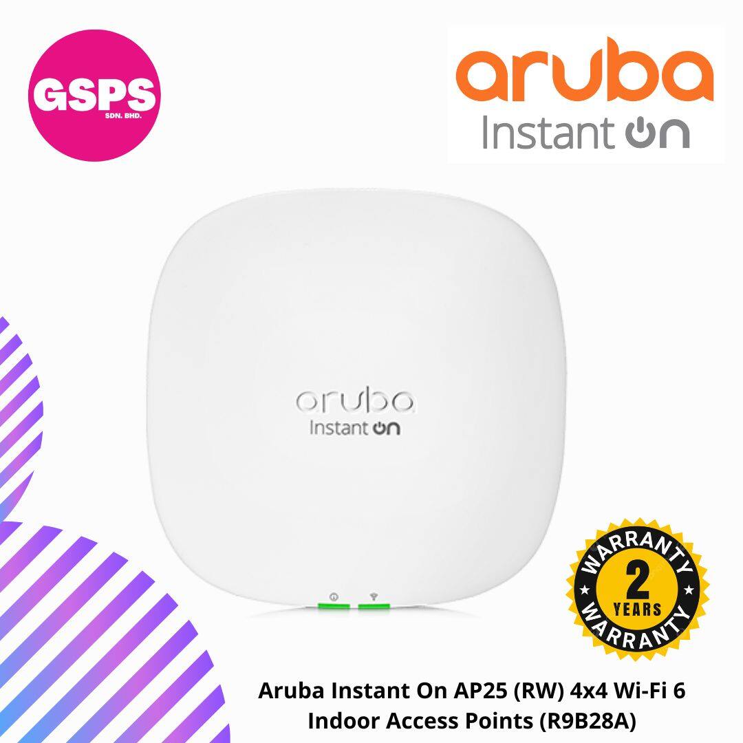 Aruba Instant On AP25 (RW) 4x4 Wi-Fi 6 Indoor Access Points (R9B28A ...