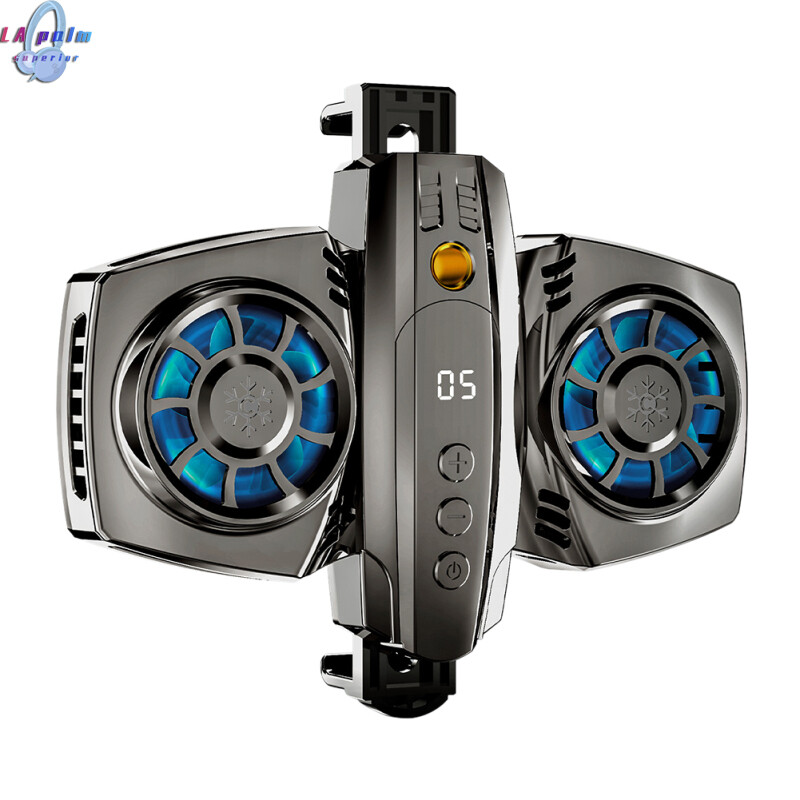 K4 Mobile Phone Cooler Radiator Semiconductor Dual Cooling Temperature Display Fan Radiator Compatible For IOS Android