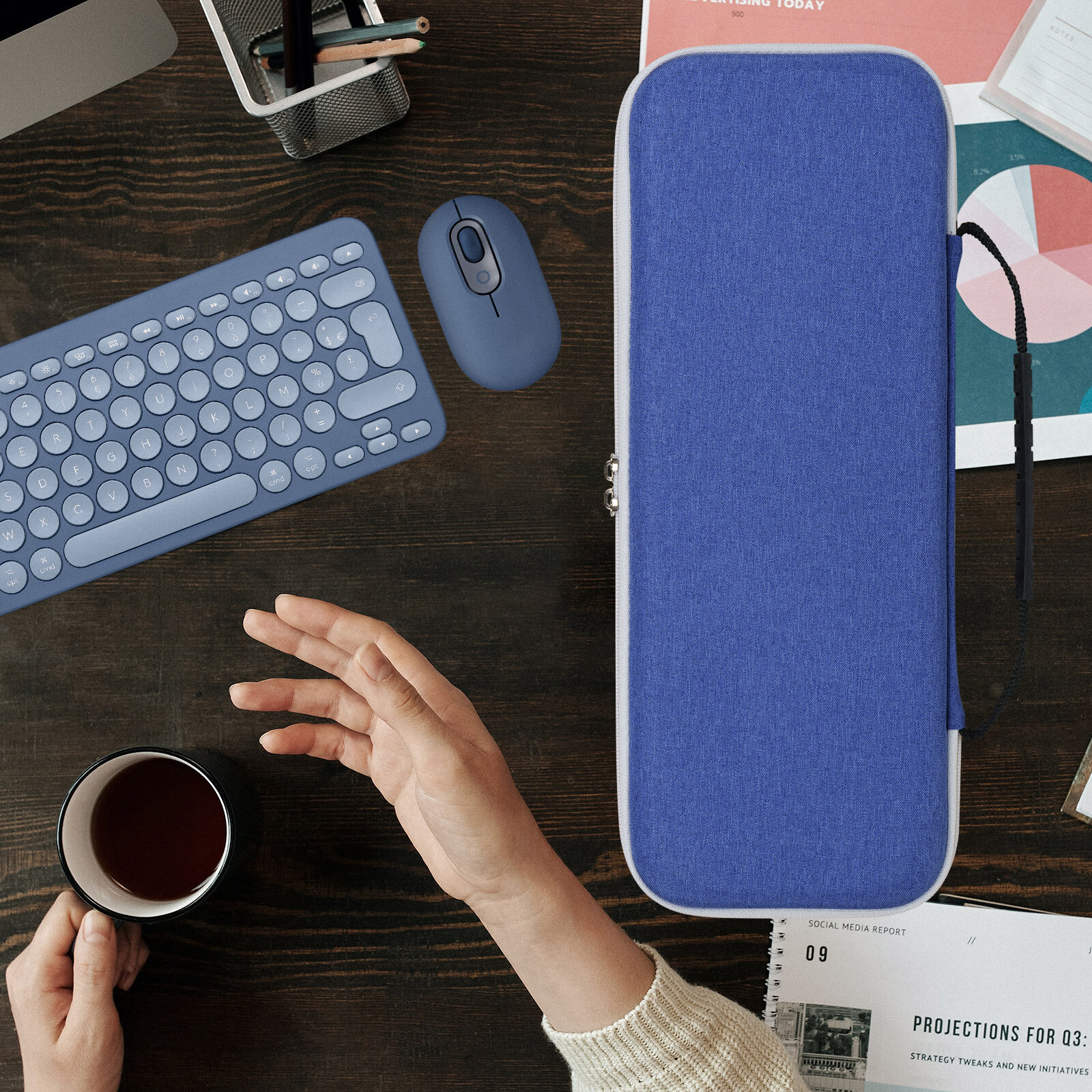 Vỏ cứng Geekria tương thích với Logitech K380 + M355, bộ Magic Keyboard + Magic Mouse và Pebble Mouse