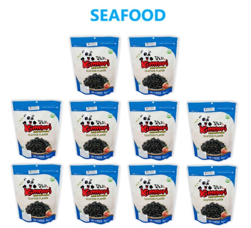 10 Pack Kimnori Seasoned Seaweed Flakes Seafood Flavor (40g) Halal