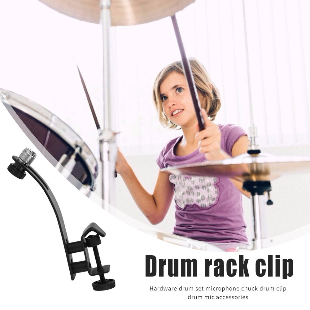 Adjustable Microphone Clip Holder Set Show Studio Shockproof Drum Rim Mic Clamp Bracket