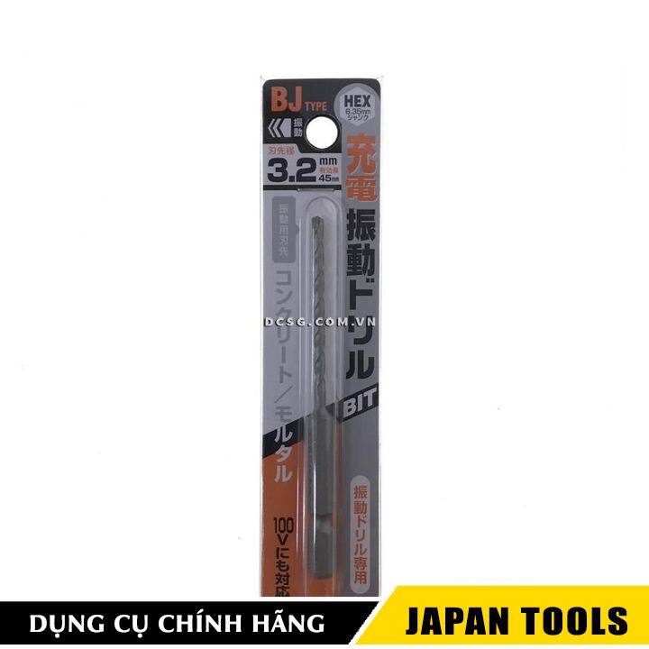 Mũi khoan bê tông 3.2x90mm chân lục giác Unika BJ3.2x90 | Japan Tools