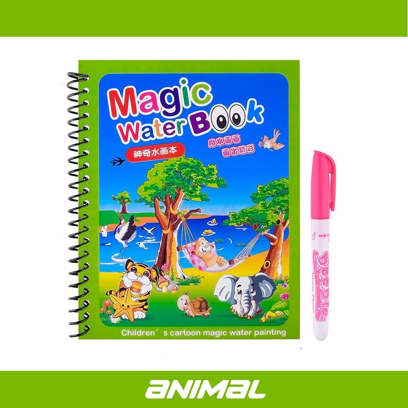 REUSABLE 💖 Magic Water Coloring Book Kids Children Educational Learning