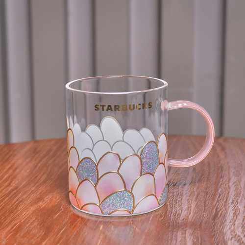 Startbuck Official Store Starbuck China Starbuck Anniversary Cup Sea Blue Magic Color Gradual Change Mermaid Scale Goddess Ceramic Glass Mark Straw Insulation Cup