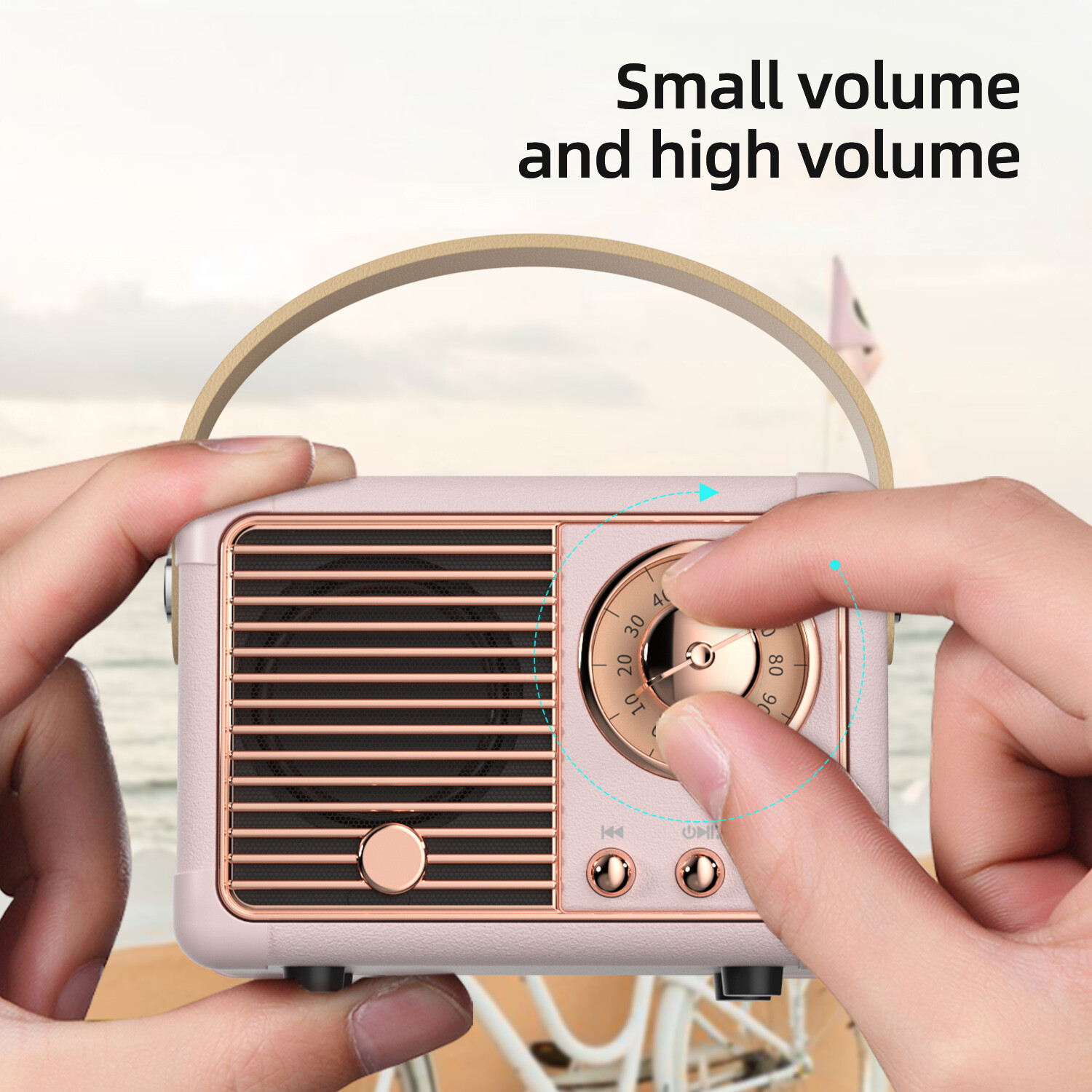 HM11 Mini Speaker Bluetooth 5.0 Portable Speaker  Bluetooth Speaker Rechargeable Beautiful Bluetooth Stero Subwoofer support TF Card, USB, Hands-Free Call Function with Strap