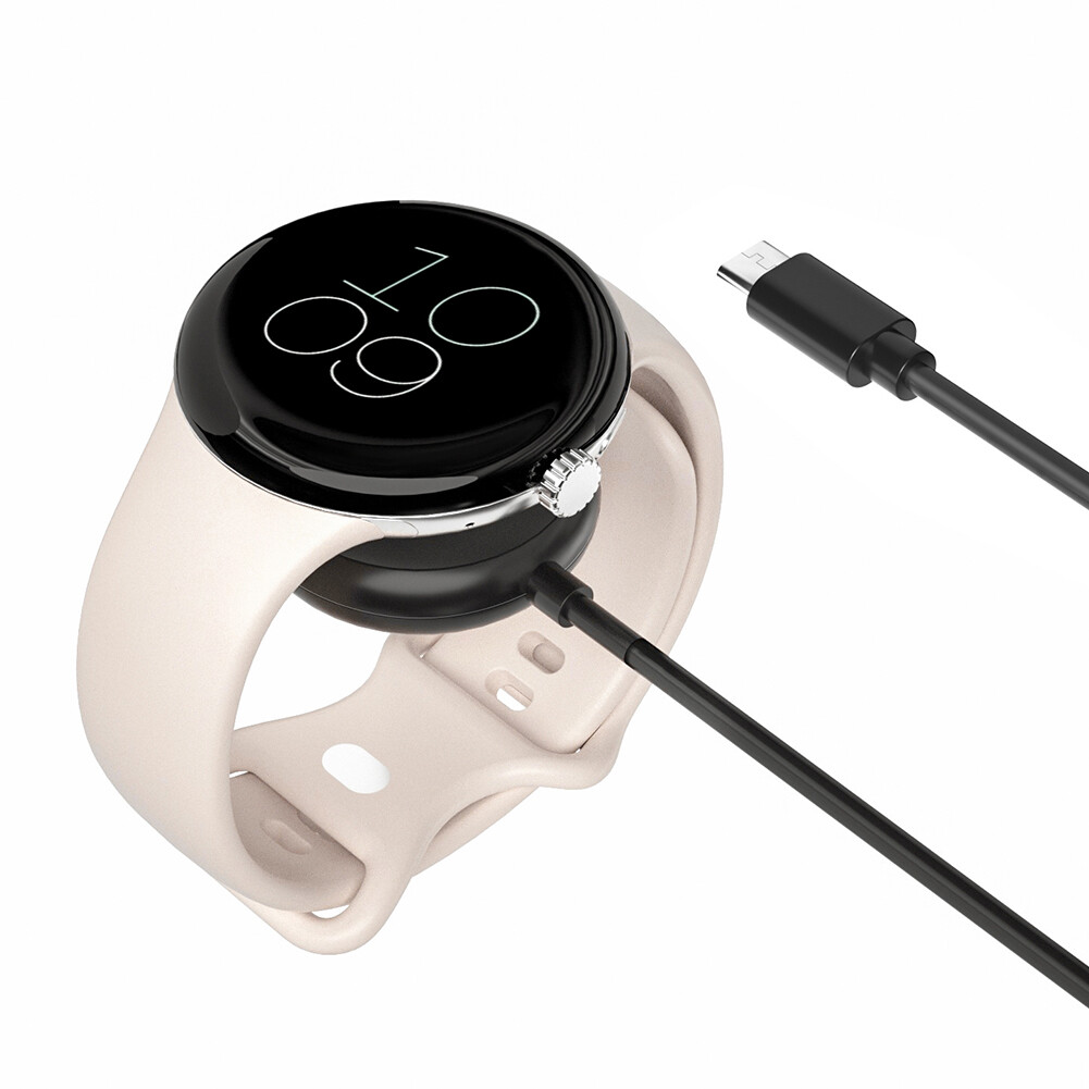 1m Magnetic Charger 5V 1A USB/Type-C Wireless Magnetic Charging Cable Smart Watch Accessories Replacement for Google Pixel Watch 2022