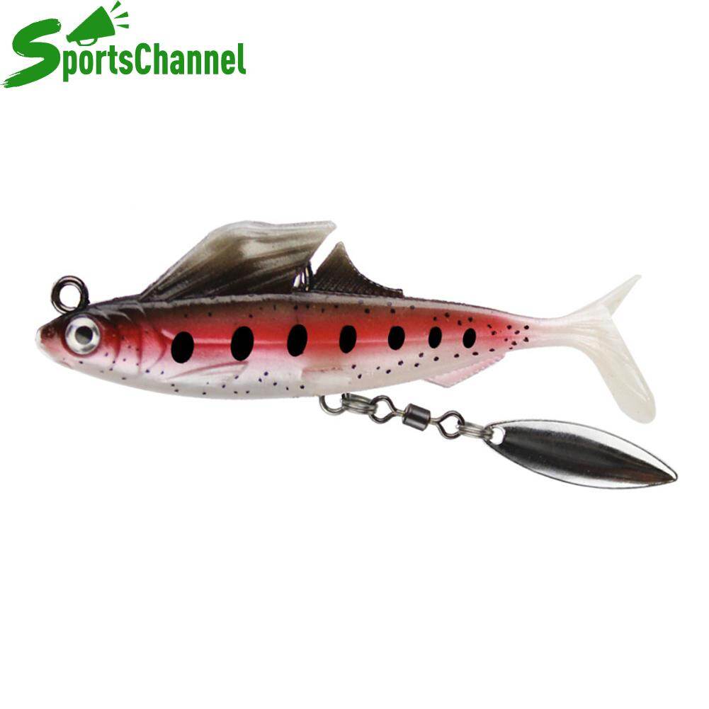 12.5g 8.5cm Soft Lure 3D Eyes Lead Jig Head Artificial Fishing Bait with Hard Sequin Fishing Tackle