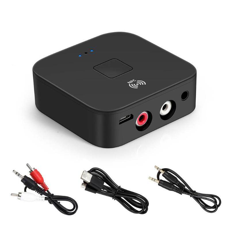 B11 NFC Bluetooth 5.0 Music Receiver Handsfree Adapter Wireless Wireless Audio Hands-free Call Adapter Dongle 2 Music Streaming by Simutaneously Speakers for iPhone Android