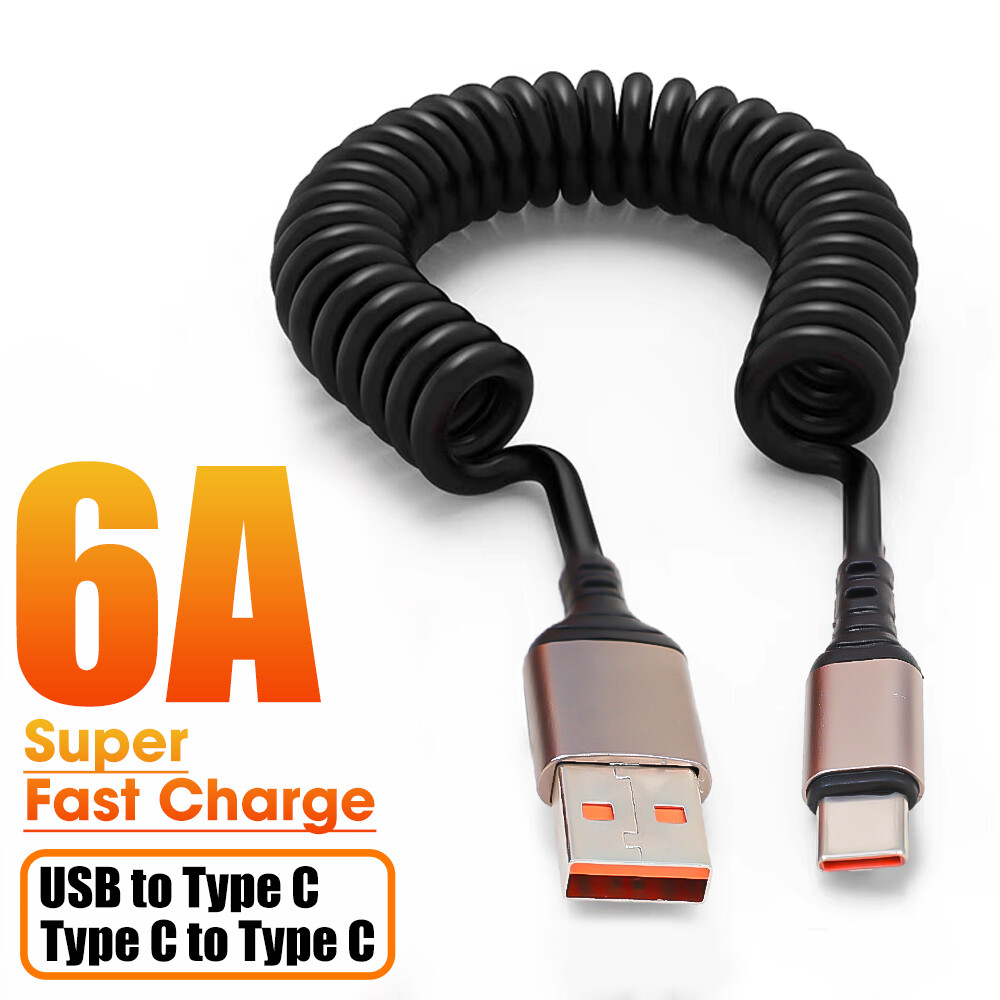 66W Type-C Charge Cable 6A Super Fast Charging USB Type C Charger Micro Usb Data Cable for iPhone 14 13 Pro 12 11 Samsung Xiaomi