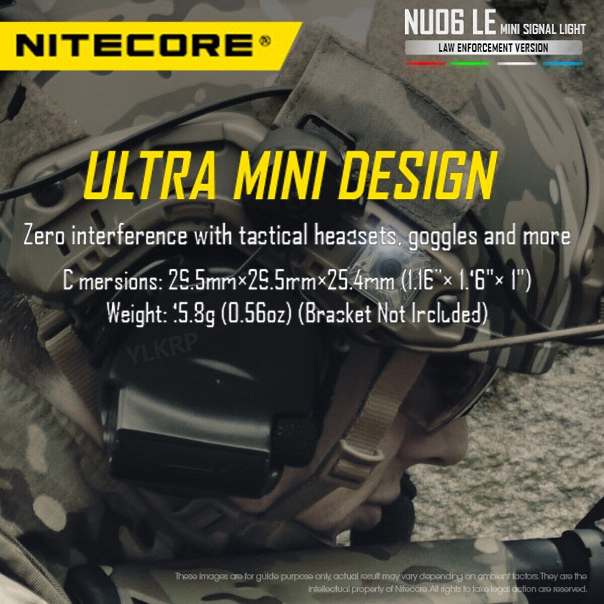 Nitecore NU06 LE headlight rechargeable signal light 9 modes can be selected 4 light sources, suitable for outdoor activities