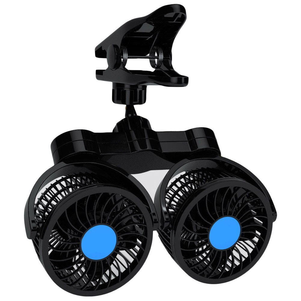 Zeibbh01 12/24V แบบ Dual หัวปรับฤดูร้อนรถบรรทุกคลิปหมุนได้พัดลมทำความเย็น