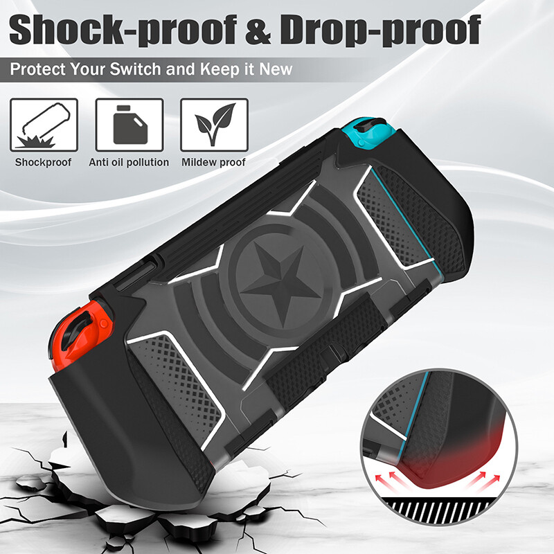 DISOUR Ốp Bảo Vệ OLED Cho Nintendo Switch Mới Cho Nintendo Switch Ốp OLED Ốp Bảo Vệ Chơi Game PC TPU Công Tắc OLED Phụ Kiện Công Tắc OLED