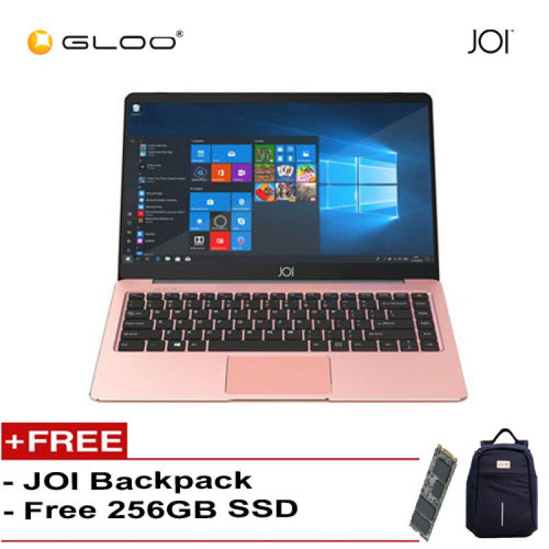 JOI Book 100 – AD-L100RG Cel N3450, 4+32GB, 14 FHD, W10 Home, Rose Gold {Free 256GB SSD + Anti-Theft Backpack - Blue} Malaysia