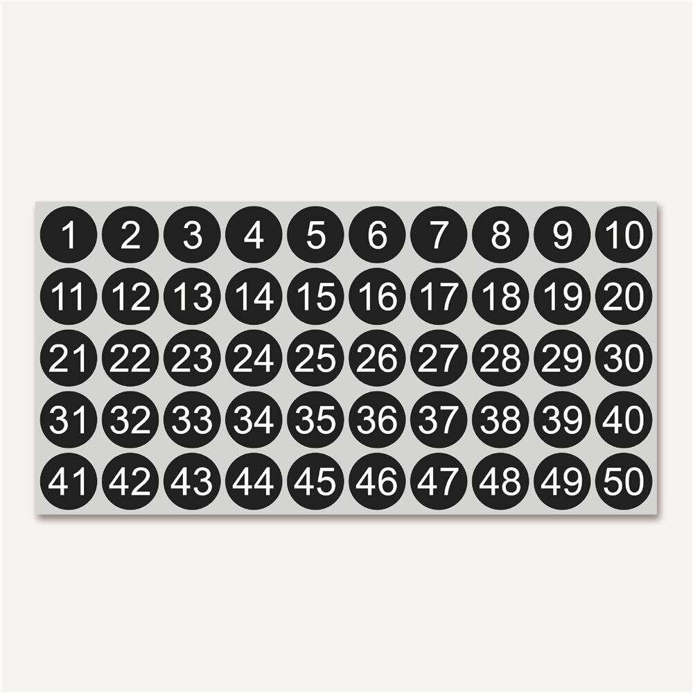1 Inch Labels Stickers 1 To 50 Number Stickers Number Stickers Labels Stickers Self-Adhesive Decal Stickers Storage Classification 1 Inch Labels Stickers Waterproof Labels Number Labels 1 To 50 Number Stickers Number Inventory Stickers For Indoor