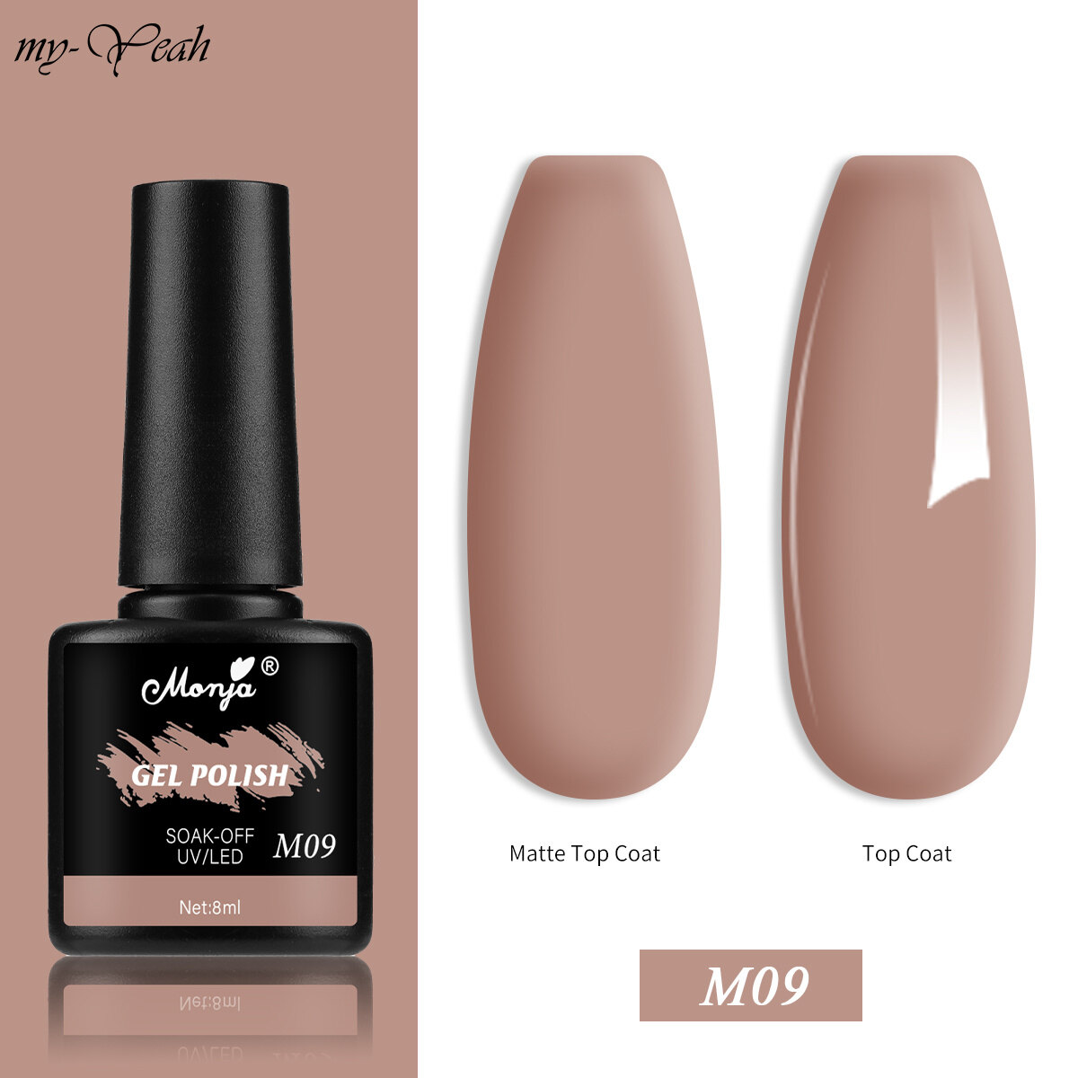 myyeah Nail UV Gel Varnish 8ml High Quality Nail UV Gel Plastic Bottle Bright Color Glitter Varnish Nail UV Gel