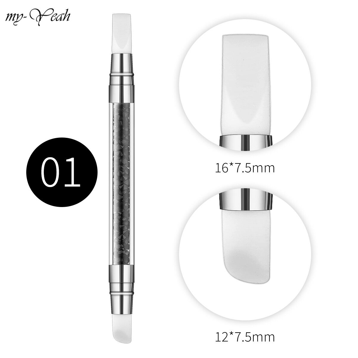 myyeah 3 Style Dual-head Nail Art Silicone UV Gel DIY Carving Shaping Sculpture Emboss Dotting Pen Manicure Tools
