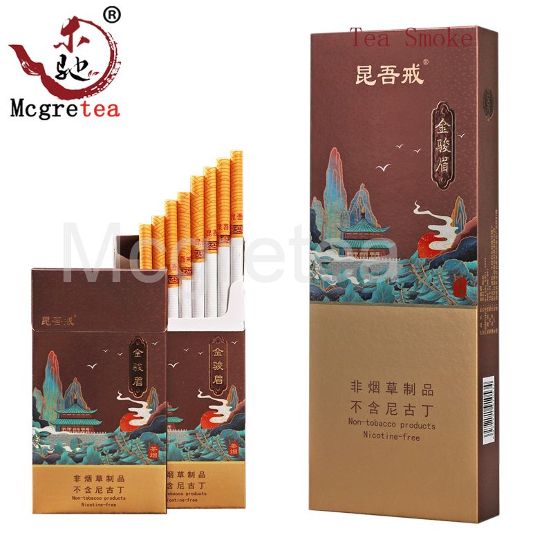 Gambar Tea smoke black tea smoke contains tea chrysanthemum boutique tea king quit smoking tea smoke Jinjunmei tea smoke 10 packs of tea smoke