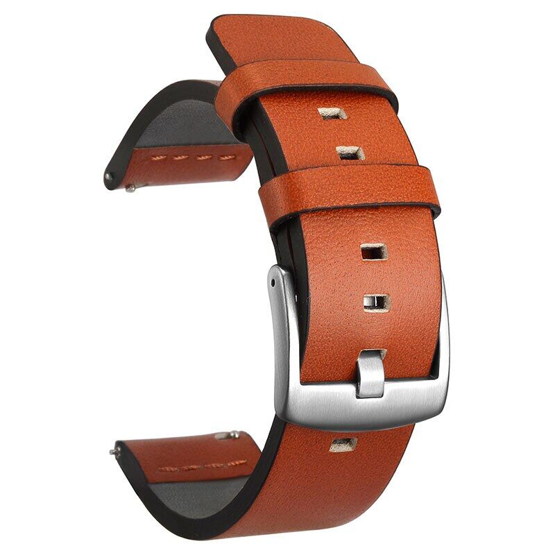 18mm 24mm 20mm 22mm Leather Watch band Strap for Amazfit GT Galaxy Watch 42 46mm Gear S3 WatchBand Quick Release