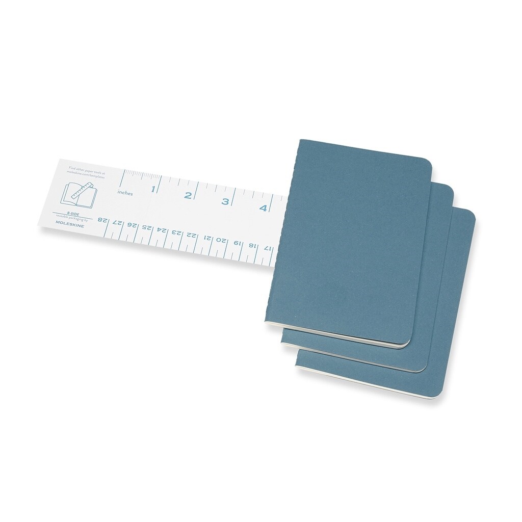 {HAOYA Stationery Store} Moleskine Cahier Journal Notebook Set of 3 (Brisk Blue)