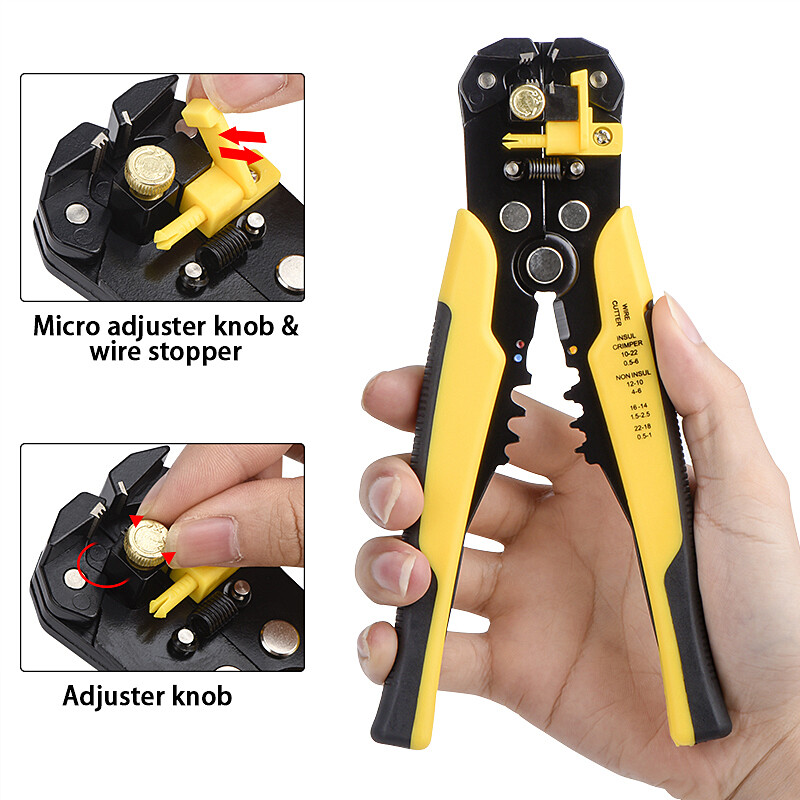 [Ready stock] KIPRUN Crimper Cable Cutter Automatic Wire Stripper Multifunctional Stripping Tools Crimping Pliers Terminal 0.2-6.0mm2 tool