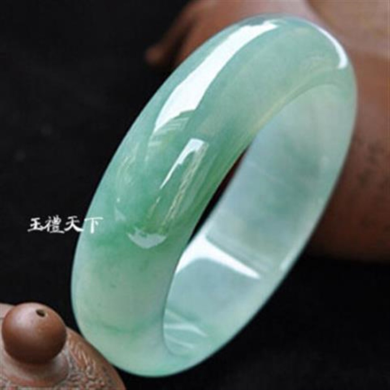 Burma jade bracelet for women oil qing imperial concubine bracelet-run wave flower jade hand bracelet transparent water ice jade emperor green